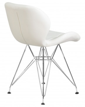 Стул обеденный DOBRIN BUTTERFLY CHROME, ножки хром, цвет белый в Ижевске - izhevsk.ok-mebel.com | фото 4