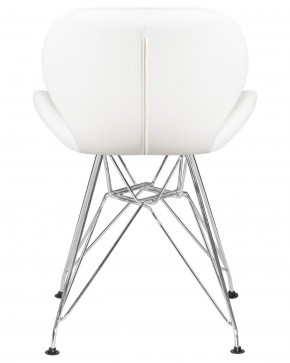 Стул обеденный DOBRIN BUTTERFLY CHROME, ножки хром, цвет белый в Ижевске - izhevsk.ok-mebel.com | фото 5