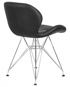 Стул обеденный DOBRIN BUTTERFLY CHROME, ножки хром, цвет чёрный в Ижевске - izhevsk.ok-mebel.com | фото 4