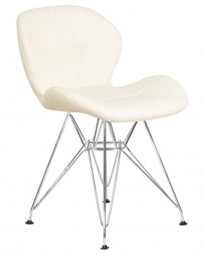 Стул обеденный DOBRIN BUTTERFLY CHROME, ножки хром, цвет кремовый в Ижевске - izhevsk.ok-mebel.com | фото 2
