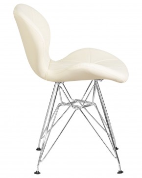 Стул обеденный DOBRIN BUTTERFLY CHROME, ножки хром, цвет кремовый в Ижевске - izhevsk.ok-mebel.com | фото 3