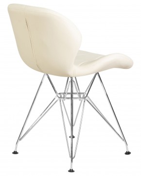 Стул обеденный DOBRIN BUTTERFLY CHROME, ножки хром, цвет кремовый в Ижевске - izhevsk.ok-mebel.com | фото 4
