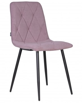 Стул обеденный DOBRIN CHILLY ROMBO, Лавандовый Simple 48, основание черное в Ижевске - izhevsk.ok-mebel.com | фото