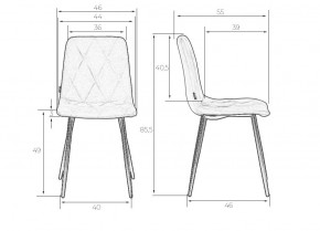 Стул обеденный DOBRIN CHILLY ROMBO, Лайм Simple 14, основание черное в Ижевске - izhevsk.ok-mebel.com | фото 9