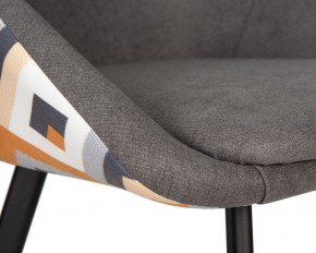 Стул обеденный DOBRIN MARKUS, ЭМАЛЬ ЧЕРНЫЙ МУАР ткань Candy Graphite+Escada Ochre в Ижевске - izhevsk.ok-mebel.com | фото 7