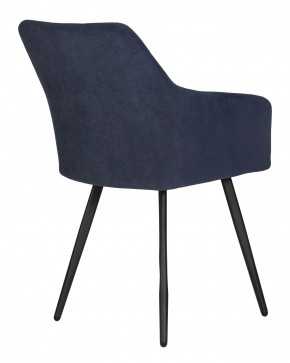 Стул обеденный DOBRIN ROBY, ЭМАЛЬ ЧЕРНЫЙ МУАР велюр Catania Dark Blue в Ижевске - izhevsk.ok-mebel.com | фото 4