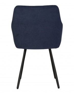 Стул обеденный DOBRIN ROBY, ЭМАЛЬ ЧЕРНЫЙ МУАР велюр Catania Dark Blue в Ижевске - izhevsk.ok-mebel.com | фото 5