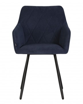 Стул обеденный DOBRIN ROBY, ЭМАЛЬ ЧЕРНЫЙ МУАР велюр Catania Dark Blue в Ижевске - izhevsk.ok-mebel.com | фото 6