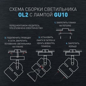 Светильник на штанге Эра OL2 GU10 BK Б0044260 в Ижевске - izhevsk.ok-mebel.com | фото 3