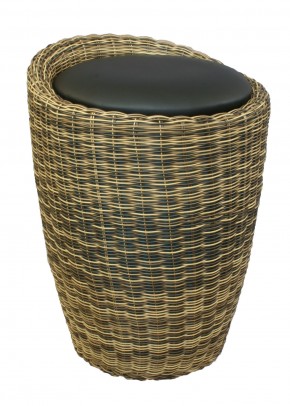 Табурет с местом для хранения LM-1100Rattan, чёрный в Ижевске - izhevsk.ok-mebel.com | фото