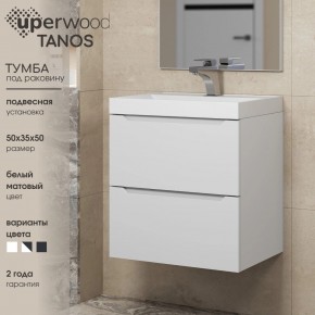 Тумба под раковину Uperwood Tanos 50 см, подвесная, белая матовая в Ижевске - izhevsk.ok-mebel.com | фото 6