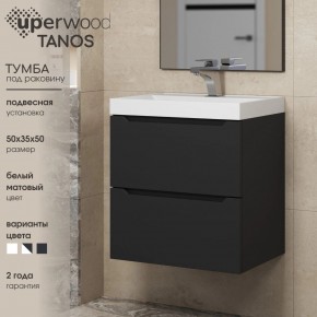 Тумба под раковину Uperwood Tanos 50 см, подвесная, черная матовая в Ижевске - izhevsk.ok-mebel.com | фото 4