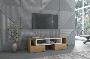 Тумба раздвижная (ЛДСП дуб крафт золотой/белый) в Ижевске - izhevsk.ok-mebel.com | фото 3