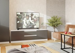 Тумба ТВ большая Парус (Белый/Графит) в Ижевске - izhevsk.ok-mebel.com | фото 2