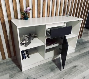 Тумба ТВ малая Парус (Белый/Графит) в Ижевске - izhevsk.ok-mebel.com | фото 2