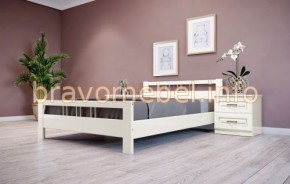 ВЕРОНИКА-3 Кровать из массива 1600 (Слоновая кость) в Ижевске - izhevsk.ok-mebel.com | фото