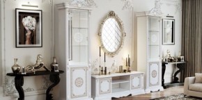 Витрина 1- дверная (12.321) Грация (белый/золото) в Ижевске - izhevsk.ok-mebel.com | фото 2