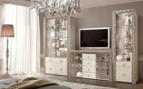 Витрина 2-ств. для посуды  Тиффани Premium слоновая кость/серебро (ТФВ3-2С(П) в Ижевске - izhevsk.ok-mebel.com | фото 2