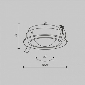 Встраиваемый светильник Maytoni Lens DL105-12W4K-W в Ижевске - izhevsk.ok-mebel.com | фото 8