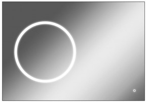 Зеркало Eclipse 100 black с подсветкой Sansa (SE1032Z) в Ижевске - izhevsk.ok-mebel.com | фото