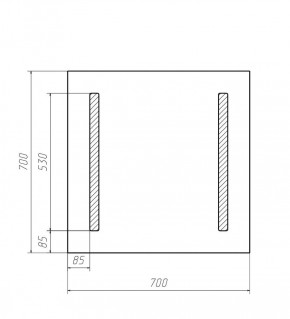 Зеркало Good Light 2-70 с подсветкой Домино (GL7012Z) в Ижевске - izhevsk.ok-mebel.com | фото 6